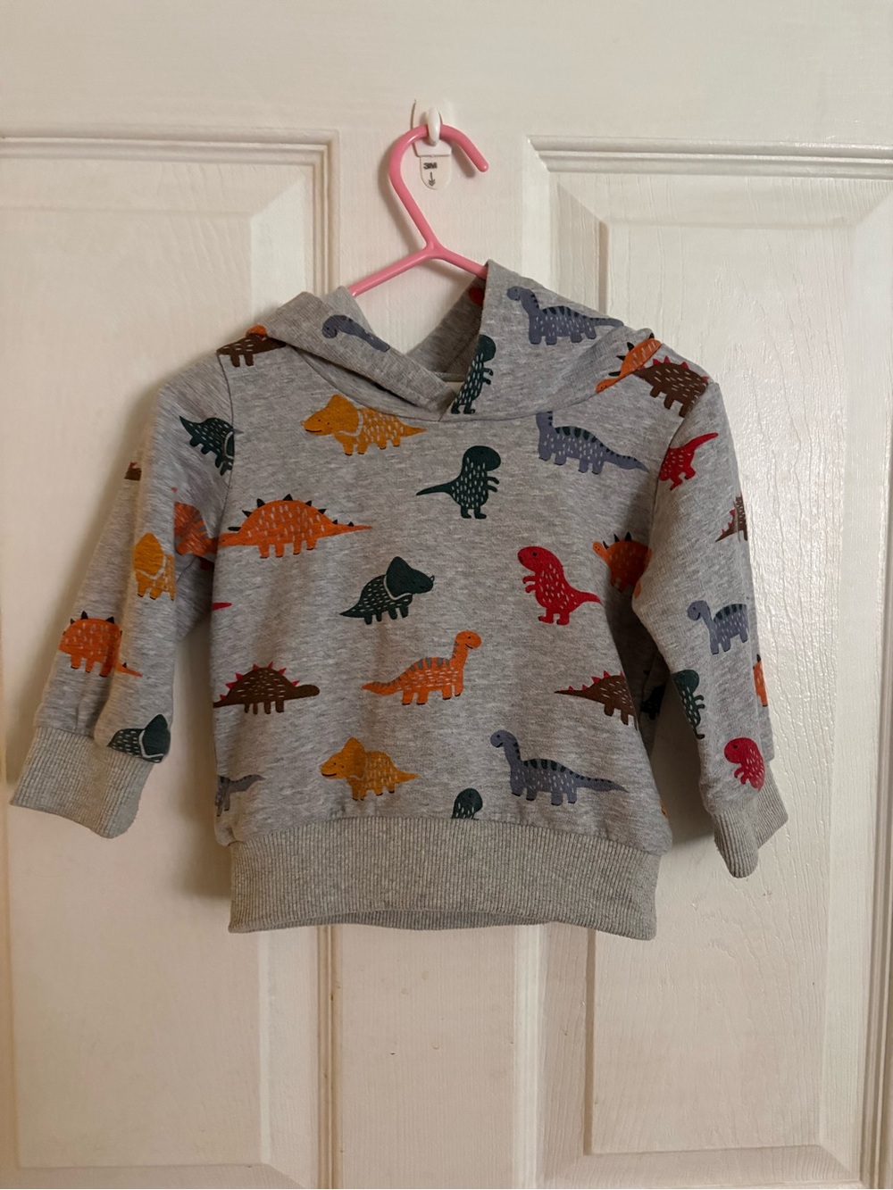 Kids' Gray Dino Hoodie Sweatshirt